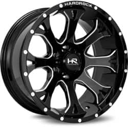 Hardrock Offroad H505 BloodShot XPosed 24x14 8x170 -76 ET 125.2 CB Gloss Black Milled