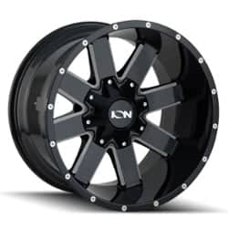 Ion Alloy 141 17x9 5x114.3/5x127 18 ET 87 CB Black W/Milled Spokes