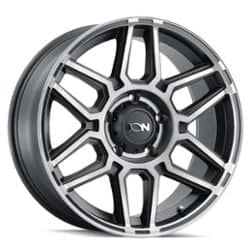 Ion Alloy 146 17x9 8x170 0 ET 125.2 CB Matte Black Mach Face Dark Tint