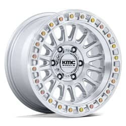 KMC KM552 IMS 17x8.5 5x127 25 ET 71.5 CB Gloss Silver w/Machined Face