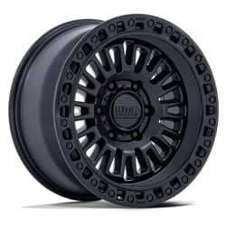 KMC KM554 Aztec 17x8.5 6x120 25 ET 66.9 CB Matte Black w/Gloss Black Lip