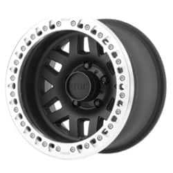 KMC KM229 Machete Crawl 17x9 8x170 -38 ET 125.5 CB Satin Black Machined Bead Ring