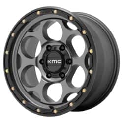 KMC KM541 Dirty Harry 17x8.5 6x135 0 ET 87.1 CB Satin Gray With Black Lip