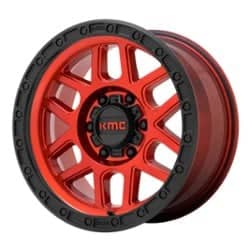 KMC KM544 Mesa 17x9 6x139.7 18 ET 106.3 CB Candy Red With Black Lip
