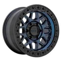 KMC KM549 GRS 17x8.5 8x165.1 0 ET 125.1 CB Midnight Blue With Gloss Black Lip