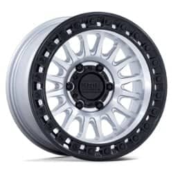 KMC KM552 IMS 17x8.5 6x139.7 25 ET 106.1 CB Machined Black Lip