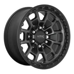 KMC KM718 Summit 16x8 6x139.7 0 ET 106.1 CB Satin Black with Gray Tint