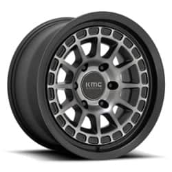 KMC KM719 Canyon 17x8 5x114.3 35 ET 72.56 CB Satin Black w/Gray Tint