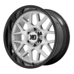 XD Series XD849 Grenade 2 24x12 8x170 -44 ET 125.5 CB Brushed Milled with Gloss Black Lip