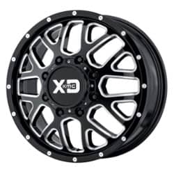 XD Series XD843 Grenade Dually Front 20x8.25 8x210 127 ET 154.3 CB Gloss Black Milled