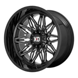 XD Series XD859 Gunner 22x10 6x135/6x139.7 -18 ET 106.1 CB Gloss Black Milled
