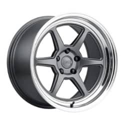 Kansei Roku 18x9 5x114.3 12 ET 73.1 CB Matte Gray w/Bright Machined Lip