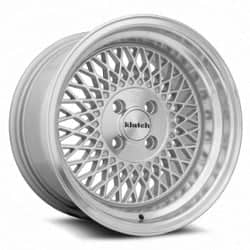 Klutch SL1 15x8.5 4x100 17 ET 73.1 CB Silver Machined Lip