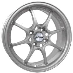 Konig Helium 15x6.5 4x100 40 ET 73.1 CB Silver