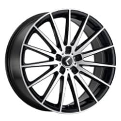 Kraze 191 Stunna 22x8.5 5x114.3 38 ET 72.56 CB Gloss Black with Machined Face