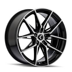 Kraze KR196 Evolve 20x9 5x114.3 35 ET 72.56 CB Gloss Black w/Machined Face