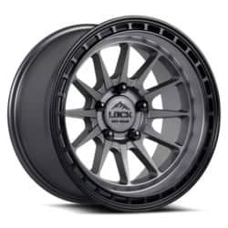 Lock Off-Road Baja 17x8 6x130 38 ET 84.1 CB Matte Grey w/Matte Black Ring
