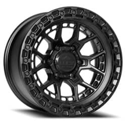 Lock Off-Road Commando 20x9 6x139.7 0 ET 106.2 CB Matte Black with Matte Black Ring
