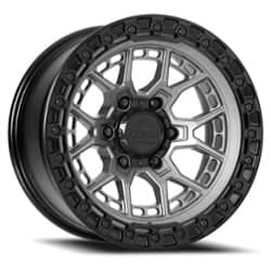 Lock Off-Road Commando 17x9 6x135 -12 ET 87.1 CB Matte Grey with Matte Black Ring