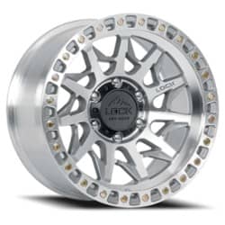 Lock Off-Road Lunatic 17x9 8x180 -12 ET 124.3 CB Machined with Clear Coat