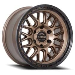 Lock Off-Road Onyx 17x9 6x139.7 -12 ET 106.2 CB Matte Bronze with Matte Black Ring