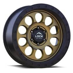 Lock Off-Road 50Cal 17x9 6x135 -12 ET 87.1 CB Matte Desert Bronze w/ Matte Black Ring