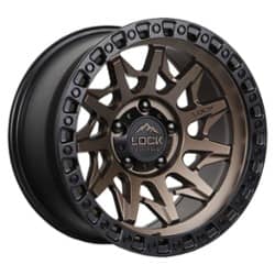 Lock Off-Road Lunatic 17x9 8x165.1 1 ET 125.2 CB Matte Bronze / Matte Black Ring