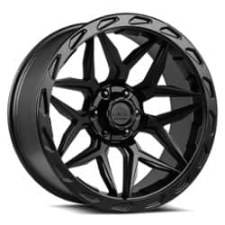 Lock Off-Road Matrix 22x10 6x135/6x139.7 -18 ET 106.2 CB Matte Black w/Matte Black Ring