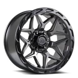 Lock Off-Road Matrix 22x10 5x127/5x139.7 -18 ET 87.1 CB Matte Gray w/ Matte Black Ring