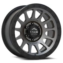 Lock Off-Road Yosemite 20x9 6x139.7 18 ET 106.2 CB Matte Gray w/ Matte Black Ring