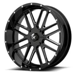 MSA Offroad M35 Bandit 18x7 4x137 0 ET 112 CB Gloss Black Milled
