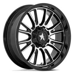 MSA Offroad M51 Thunderlips 24x7 4x137/4x156 0 ET 110.1 CB Gloss Black Machined