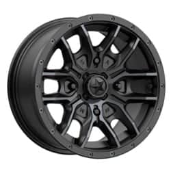MSA Offroad M43 Fang 18x7 4x137 10 ET 112 CB Satin Black With Titanium Tint