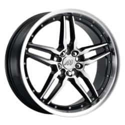 Mach MP.57 Gloss Black / Machined Lip / Chrome Rivets