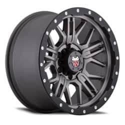 Mamba M25 17x9 6x139.7 12 ET 106.1 CB Matte Gray/Black Lip