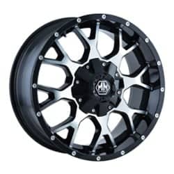 Mayhem 8015 Warrior 17x9 5x114.3/5x127 -12 ET 87 CB Black w/Machined Face