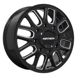 Mayhem 8107 Cogent Dually Front 22x8.25 8x210 115 ET 154.2 CB Gloss Black w/Milled Spokes