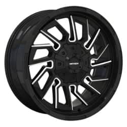 Mayhem 8111 Flywheel 22x10 5x127/5x139.7 -19 ET 87.1 CB Gloss Black/Milled Spokes
