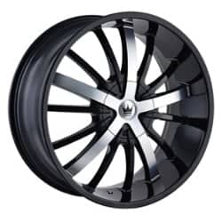 Mazzi Essence 364 22x9.5 5x127/5x139.7 18 ET 87 CB Black w/Machined Face