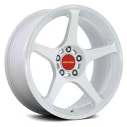 Motegi MR159 Battle V 18x9.5 5x120 0 ET 74.1 CB Matsuri White Pearl/Machined Stripe