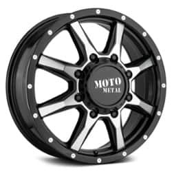 Moto Metal MO995 Dually Front 20x8.25 8x210 127 ET 154.3 CB Gloss Black Machined