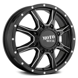 Moto Metal MO995 Dually Front 20x8.25 8x210 127 ET 154.3 CB Satin Black Milled
