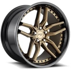 Niche Methos M195 19x9.5 5x114.3 35 ET 72.56 CB Matte Bronze Black Bead Ring