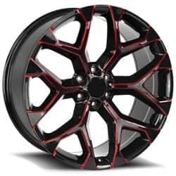 Performance Replicas PR176 24x10 6x139.7 24 ET 78.1 CB Gloss Black Red Milled