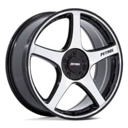 Petrol P2E 18x8 Blank 5 Lug 35 ET 72.56 CB Gloss Black w/Machined Face