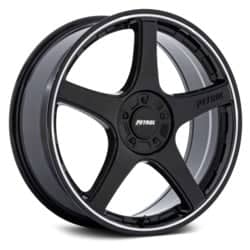 Petrol P2E 18x8 Blank 5 Lug 35 ET 72.56 CB Gloss Black w/Machined Lip