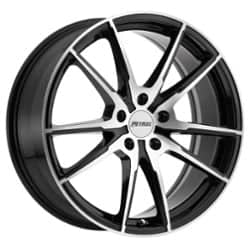 Petrol P0A 17x8 5x100 35 ET 72.1 CB Gloss Black w/Machine Cut Face
