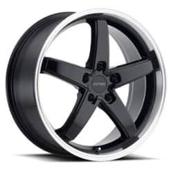 Petrol P1B 17x8 5x112 40 ET 72.1 CB Gloss Black W/Machine Cut Lip