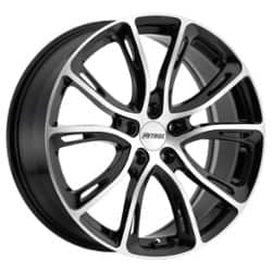 Petrol P5A 17x7.5 5x114.3 40 ET 76.1 CB Gloss Black w/Machine Cut Face