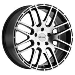 Petrol P6A 17x7.5 4x100 40 ET 72.1 CB Gloss Black w/Machine Cut Face